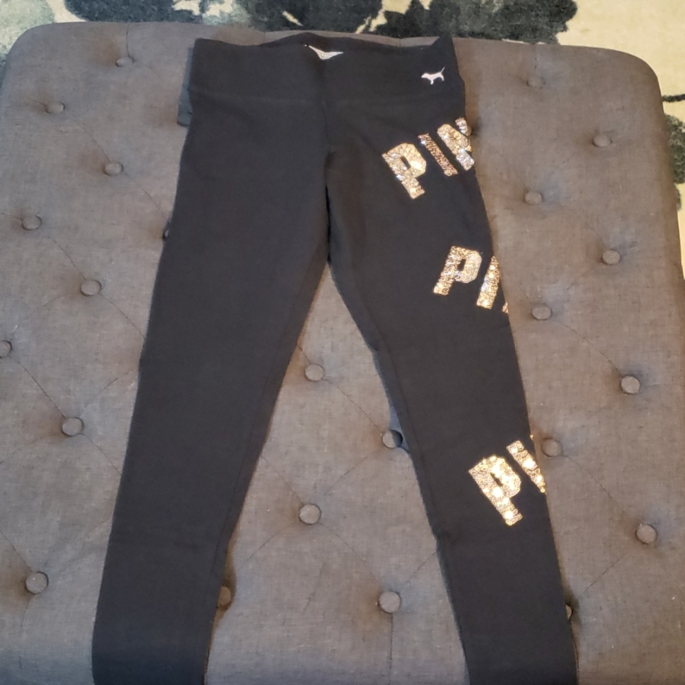 Victoria secret pink yoga sequin size small